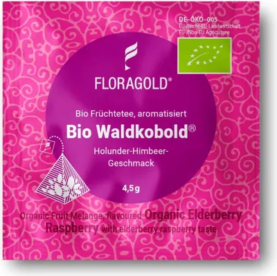 Produktbild von Floragold Früchtetee Waldkobold®, 100er Pyramidenbeutel