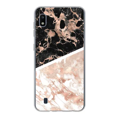 Produktbild von MuchoWow® Handyhülle Schutzhülle Hülle für Samsung Galaxy A10 Marmor - Rosa - Weiß - Schwarz Silikon Softcase Handy Hülle - Schutzhülle