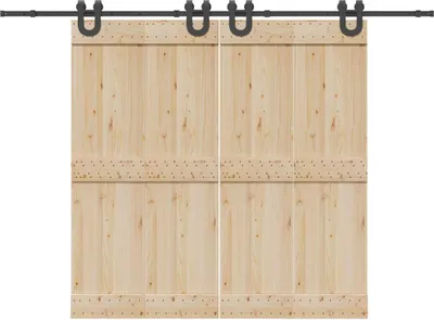 Immagine prodotto di vidaXL Set di ferramenta per porte scorrevoli 400 cm acciaio nero