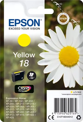 Obrázok produktu pre Epson Daisy Singlepack Yellow 18 Claria Home Ink