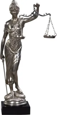 casa padrino luxus designer wohnzimmer hotel restaurant club bar büro deko accessoires justitia figur bronzefigur skulptur versilbert mit mahagoni holzsockel