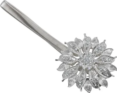 Produktbild von Strassblume Magnetische Vorhangschnalle Tieback Holdback Drapy Halterhalterdekoration-Silber