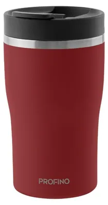 Thermosbecher 0,25 l, Bordeaux, Edelstahl, auslaufsicher
