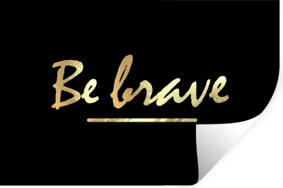 Produktbild von MuchoWow® Wandtattoo Wandsticker Wandaufkleber Zitate - Gold - Schwarz 30x20 cm Selbstklebend und Repositionierbar - Wierderverwendbar - Selbstklebend