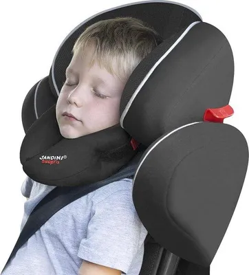 Image de Coussin de sommeil Unyqoos® SleepFix Kids Basic pour enfants, avec support cervical – 2 options de fixation pour siège auto/vélo pour enfants et remorque, empêche la tête de basculer