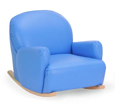 Produktbild von Schaukelsessel Für Kinder Blau - Schaukelstuhl Kinderzimmer Kindermöbel