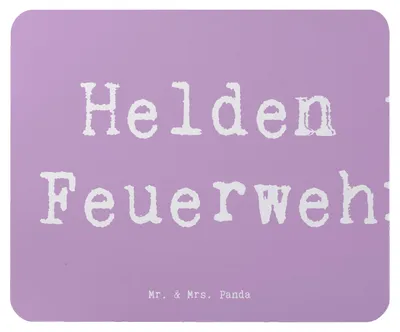 Produktbild von Mr. & Mrs. Panda Mauspad Spruch Feuerwehrmann Helden - Lavendeltraum - Geschenk, Heldentum, Mouse Pad, Engagement, mutig, pc mausunterlage, besondere Momente, Mousepad