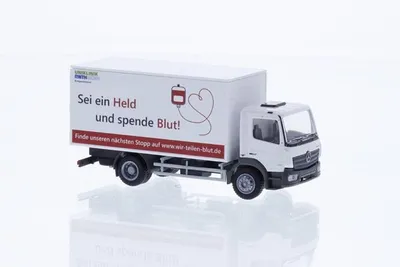 Zdjęcie produktu dla Rietze 72513 – 1:87 Mercedes-Benz Atego z 2019 r. – akcja krwiodawstwa w Akwizgranie – nowy