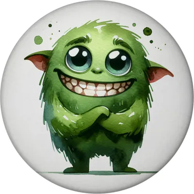 Produktbild von grünes Monster Magnet mit Flaschenöffner rund