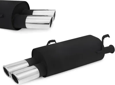 Produktbild von JOM Stahl Sportauspuff Auspuff 2x oval Peugeot 206 mit Edelstahl Endrohr