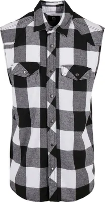 Obrázok produktu pre Brandit - Košeľa CHECKED FLANELL weiß / schwarz - XL