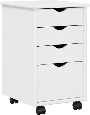 Zdjęcie produktu dla Rolkowa szafka Biały 34 x 39 x 56 cm Lite drewno sosnowe