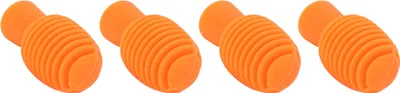 Obrázok produktu pre 4 ks bubenícka palička Practice Tip Prenosná silikónová tlmená palička pre začiatočníkov (oranžová )