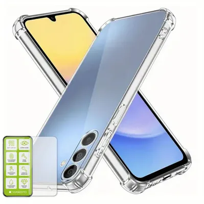 Produktbild von Für Samsung Galaxy A16 Schock TPU Handy Schutz Hülle Transparent + 0,26 H9 Glas