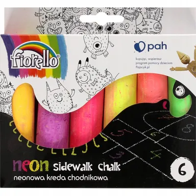 Obrázok produktu pre Neónová sadrová krieda 6 farieb