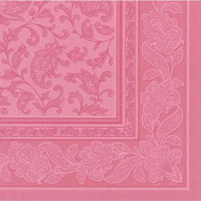 Produktbild von PAPSTAR Servietten 1/4-Falz, 40x40 cm rosa, "ROYAL Collection", Ornamente | Folie (20 Stück)