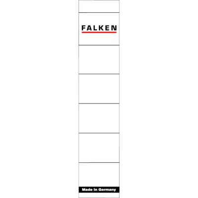 Produktbild von Falken 10x Ordner-Rückenschild 36x190mm selbstklebend 5cm Weiß 80037765F
