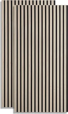 Obrázek produktu pro Homestyle4u Nástěnné panely 60x120, sada 2 ks, akustické panely, dřevo, šedé, nástěnné panely, panely do obývacího pokoje, stropní panely, obklady stěn