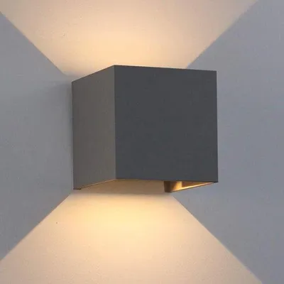 Produktbild von Dunkelgrau LED Wandlampe IP65 innen & außen warmweiß