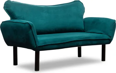 Produktbild von Hanah Home, Chatto - Petrol Blue, Schlafsofas, 2-Sitzer-Schlafsofa, Petrolblau, Baumwolle, 150 x 75 x 70 x cm