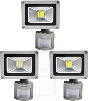 Produktbild von Greenmigo 3X 20W SMD Fluter Strahler mit Bewegungsmelder Kaltweiß IP65 Wasserdicht LED Lampe Wandleuchter Flulicht Flutbeleuchtung LED Gartenlampe Außenstahler