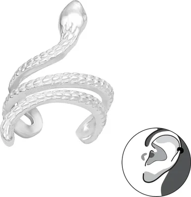 Produktbild von Ear Cuff Ohrringe 925 Sterling Silber Ohrklemme mit Schlange
