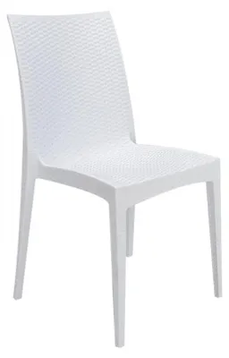 Produktbild von Weißer Bistro-Stuhl aus Rattan