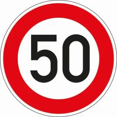 Produktbild von Schild I Verkehrszeichen Zulässige Höchstgeschwindigkeit 50, Nr.274-55, Alumi...