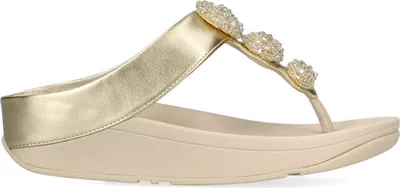 Produktbild von FitFlop Fino Beadie-Button Metallic Toe-Post Platino Größe EU 42