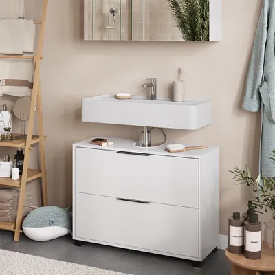 Obrázek produktu pro Dolní skříňka pod dřez Vicco Alina Bílá 80 x 60 cm se 2 zásuvkami, Model 59023