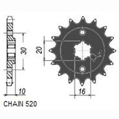 Produktbild von SUNSTAR Kettenritzel 385-14 Vorne für CAGIVA MOTORCYCLES 125 Stahl