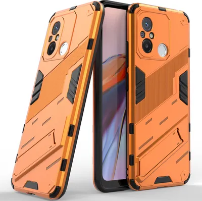 Produktbild von Armor Hülle für Xiaomi Poco C55 /Redmi 12C, Hybrid PC TPU Bumper Stoßfestes Schutzhülle mit Standfunktion Weiß