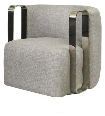 Produktbild von Moderne Sessel Einsitzer Stoff Wohnzimmer Grau Polster Sitzer Design