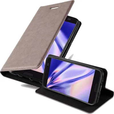 Produktbild von Cadorabo Hülle für HTC ONE M10 Schutz Hülle in Braun Handyhülle Etui Case Cover Magnetverschluss