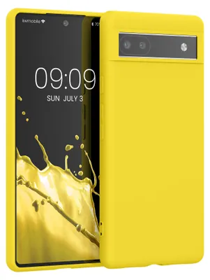 Produktbild von kwmobile Handyhülle für Google Pixel 6a Hülle - TPU Case - Kabelloses Laden - Schutzhülle Cover in Strahlend Gelb