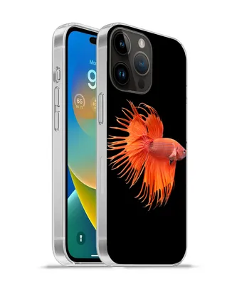 Produktbild von MuchoWow® Handyhülle Schutzhülle Hülle für Apple iPhone 14 Pro Max Fische - Wilde Tiere - Schwarz Silikon Softcase Handy Hülle - Hardcover