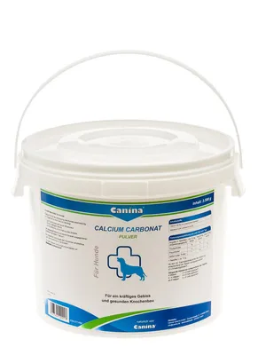 Produktbild von Canina Calcium Carbonat, Hirsch, Puder, Gesundheit der Knochen, Gesundheit der Muskeln, Zahnpflege, Adult, Kalzium, Topf