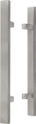 Obrázok produktu pre KOTARBAU® Kovanie na vonkajšie dvere Obojstranná nerezová oceľ INOX 90° kľučka na vchodové dvere 450x650mm