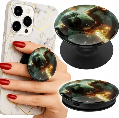 Image de Support telephone Popsocket pour doigt / support - SAMOLOT WOJSKO MILITARIA