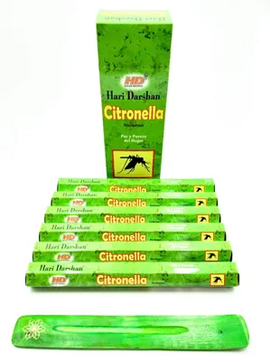 Räucherstäbchen Citronella Anti-Mücken 120 Stück mit Aschenbecher
