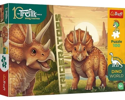Produktbild von TREFL Puzzle Dino World: Triceratops 100 dlks