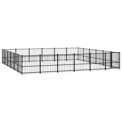 Produktbild von vidaXL Outdoor-Hundezwinger Stahl 33,87 m²