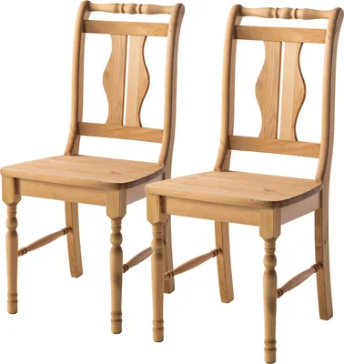 Produktbild von home24 Esszimmerstuhl - 2er-Set - Kiefer Massiv