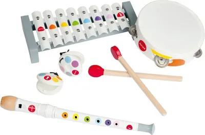 Produktbild von Janod Musikspielzeug Set - Holzspielzeug Confetti wei