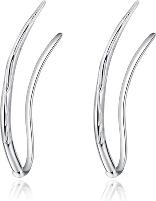 Produktbild von Hängende Teardrop Ohrringe 925 Sterlingsilber Kreuz Drop Threat Threader