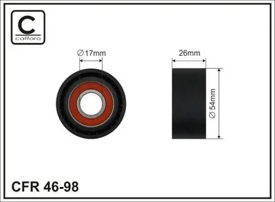Produktbild von CAFFARO 46-98 Umlenkrolle Keilrippenriemen 54mm passend für MERCEDES-BENZ SPRINTER 3,5-t Kasten (906) SPRINTER 3-t Kasten (906) SPRINTER 3,5-t Bus