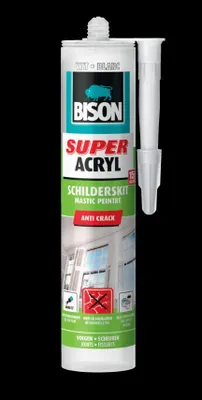 Produktbild von Bison 5318448, 300 ml, Acryl-Dichtstoff, Für die Nutzung im Innenbereich geeignet, Für die Nutzung im Außenbereich geeignet, Weiß