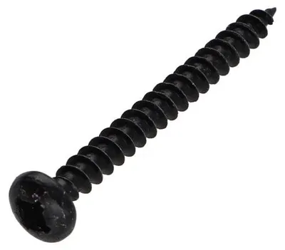 Produktbild von Spanplattenschrauben Rundkopf Pozi N°2 5X50 Stahl schwarz verzinkt