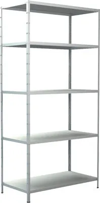 Obrázek produktu pro Kovový regál Schulte 4527-W 2000x1000x500 mm, 5 polic, nosnost 425 kg, bílý