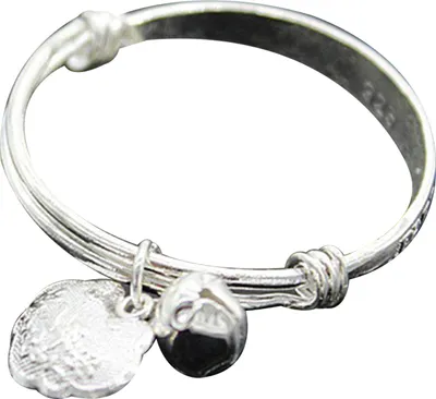 Produktbild von Armband mit Prägedesign, verstellbarer Schmuck, Glockenanhänger, Baby-Armreif für Kleinkinder-3#